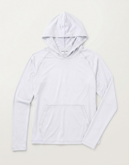 Mens Light White Performance Sun Hoodie